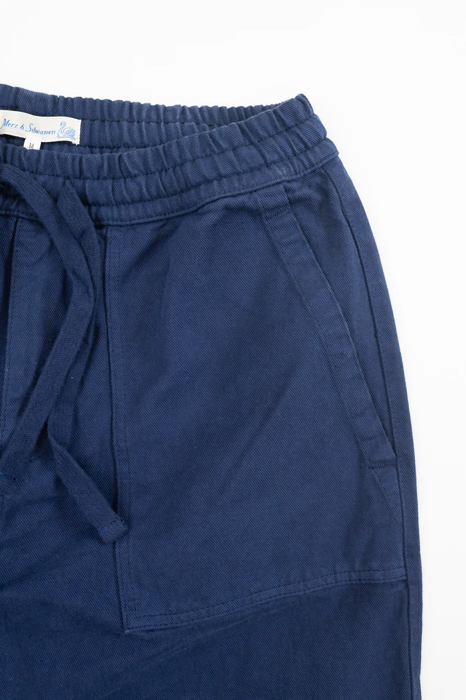 PANTS05.66 - Organic Cotton Broken Twill Drawstring Pants - Ink Blue - Image 4