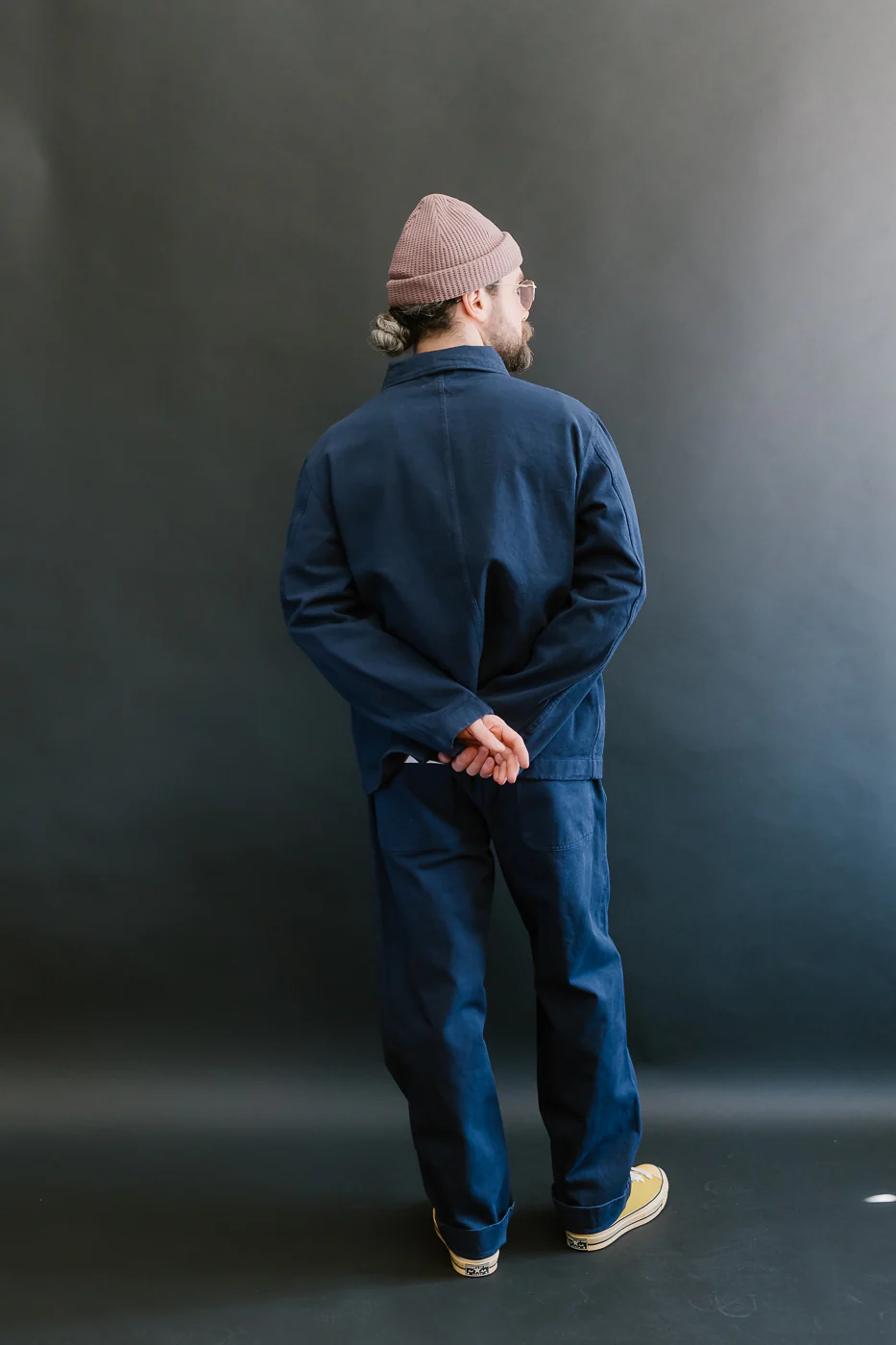 PANTS05.66 - Organic Cotton Broken Twill Drawstring Pants - Ink Blue - Image 9