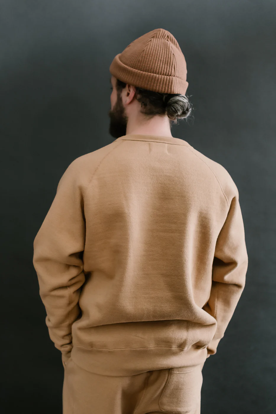 Pullover Crewneck - Double Heavyweight French Terry Foxfibre® - Coyote 80 - Image 12