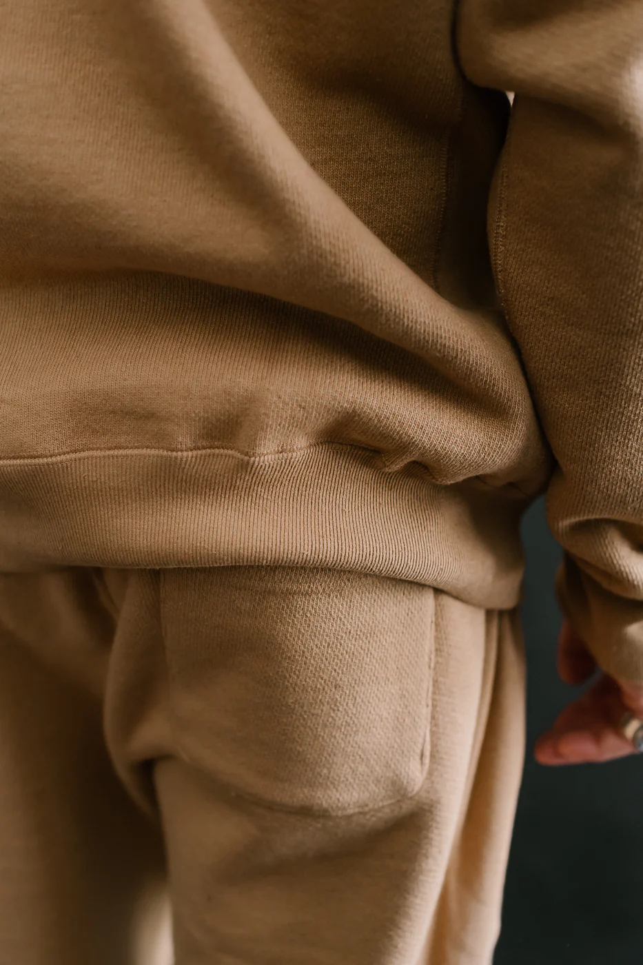 Pullover Crewneck - Double Heavyweight French Terry Foxfibre® - Coyote 80 - Image 19