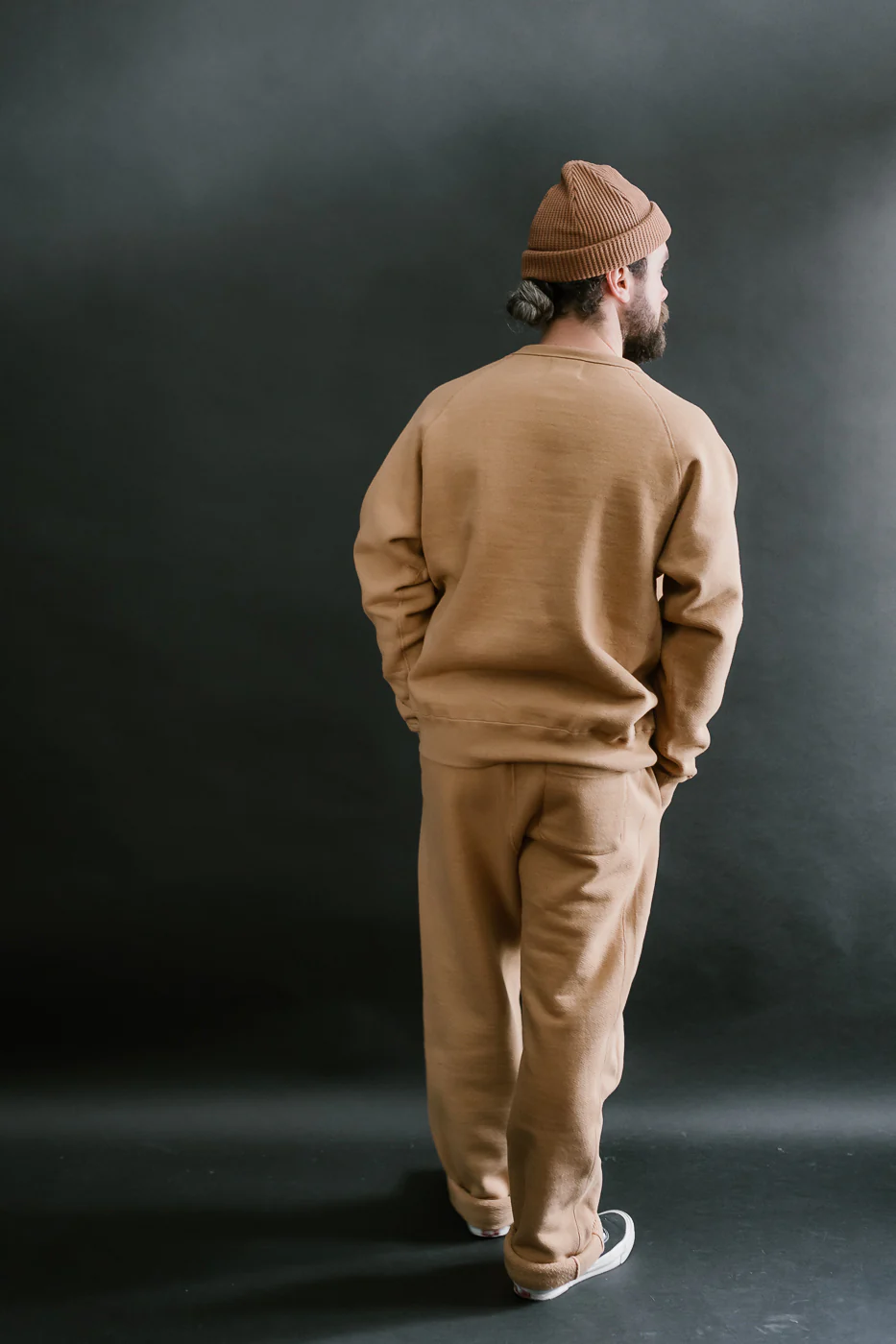 Pullover Crewneck - Double Heavyweight French Terry Foxfibre® - Coyote 80 - Image 8