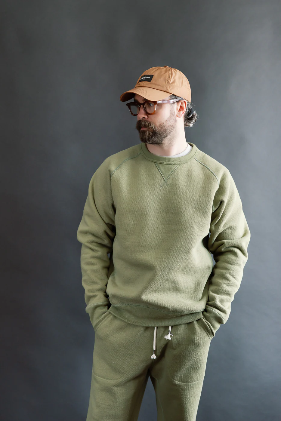Pullover Crewneck - Double Heavyweight French Terry - Sage - Image 9
