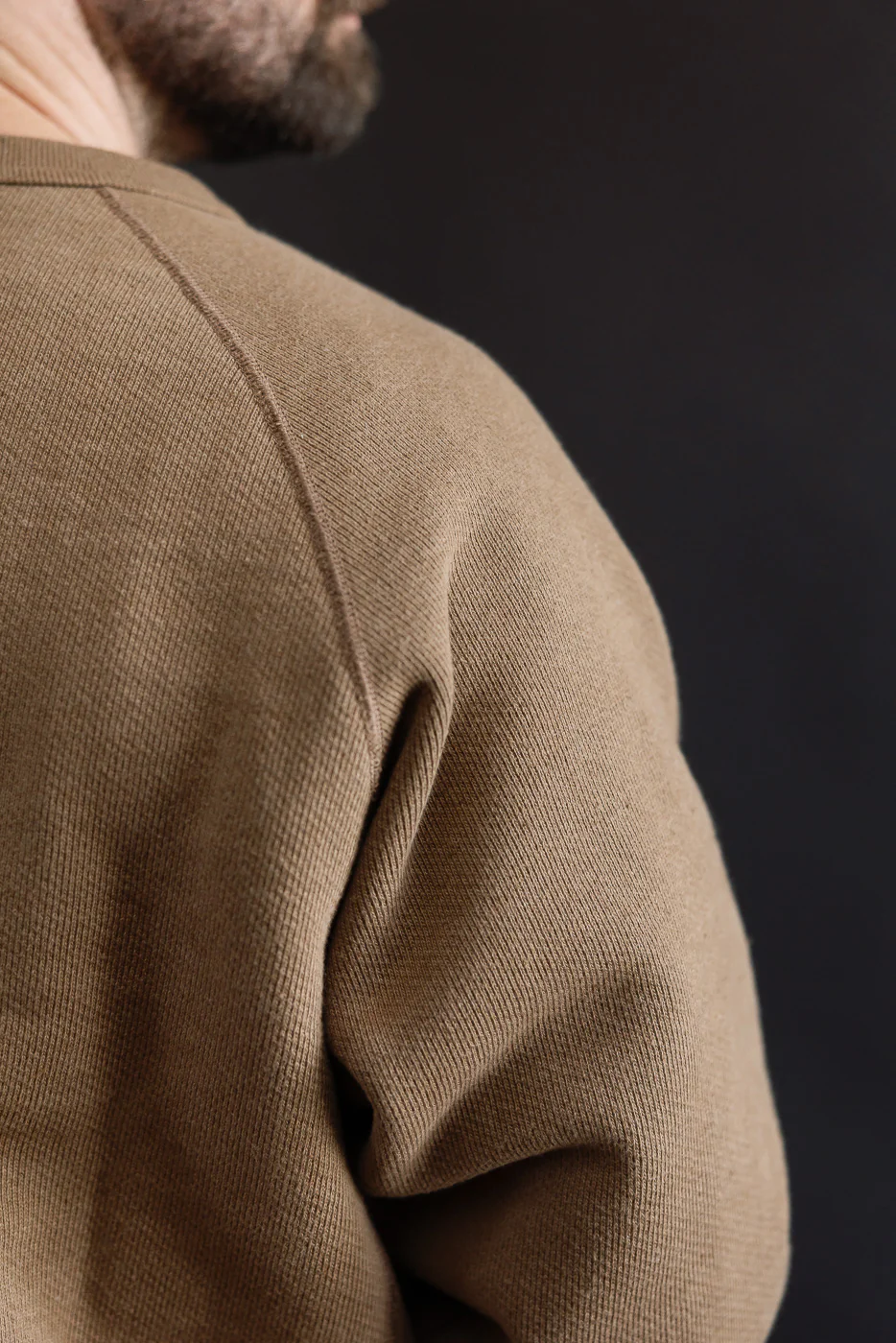 Pullover Crewneck - Iron Mordant Double Heavyweight French Terry Foxfibre® - Coyote 80 - Image 17