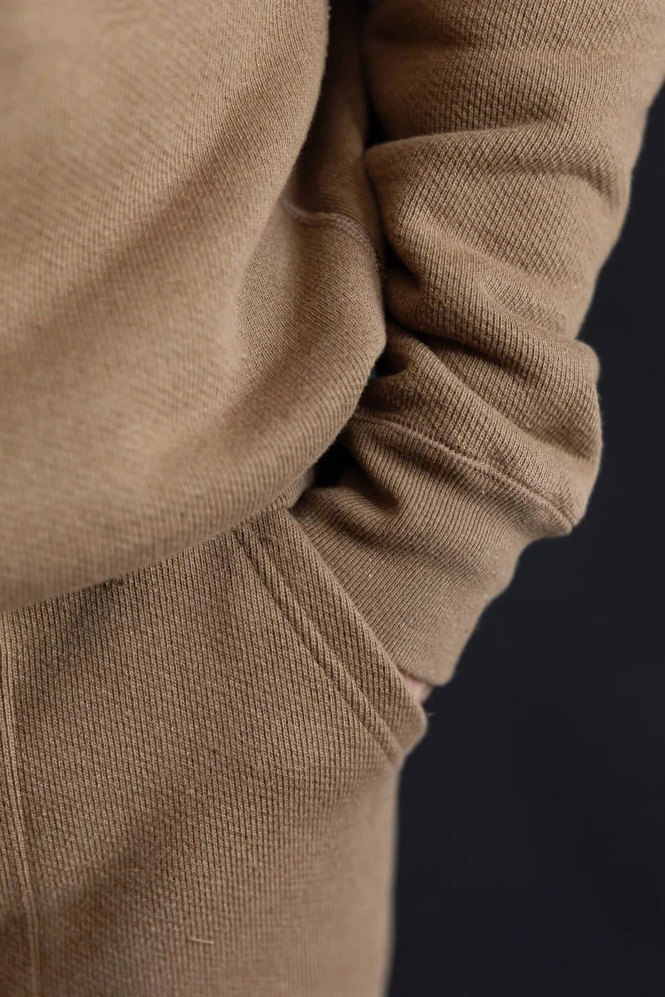 Pullover Crewneck - Iron Mordant Double Heavyweight French Terry Foxfibre® - Coyote 80 - Image 18