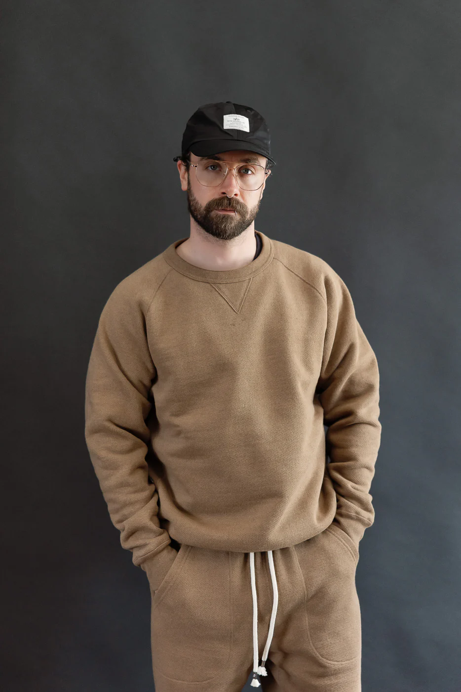 Pullover Crewneck - Iron Mordant Double Heavyweight French Terry Foxfibre® - Coyote 80 - Image 8