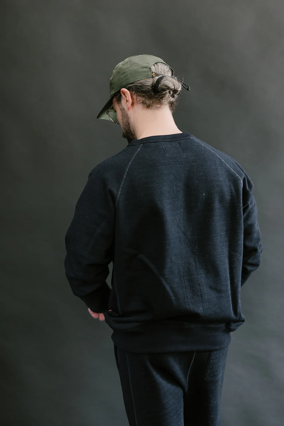 Pullover Crewneck - Real Indigo Blanket Striped French Terry - Image 10