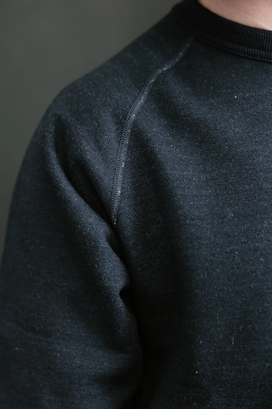 Pullover Crewneck - Real Indigo Blanket Striped French Terry - Image 17