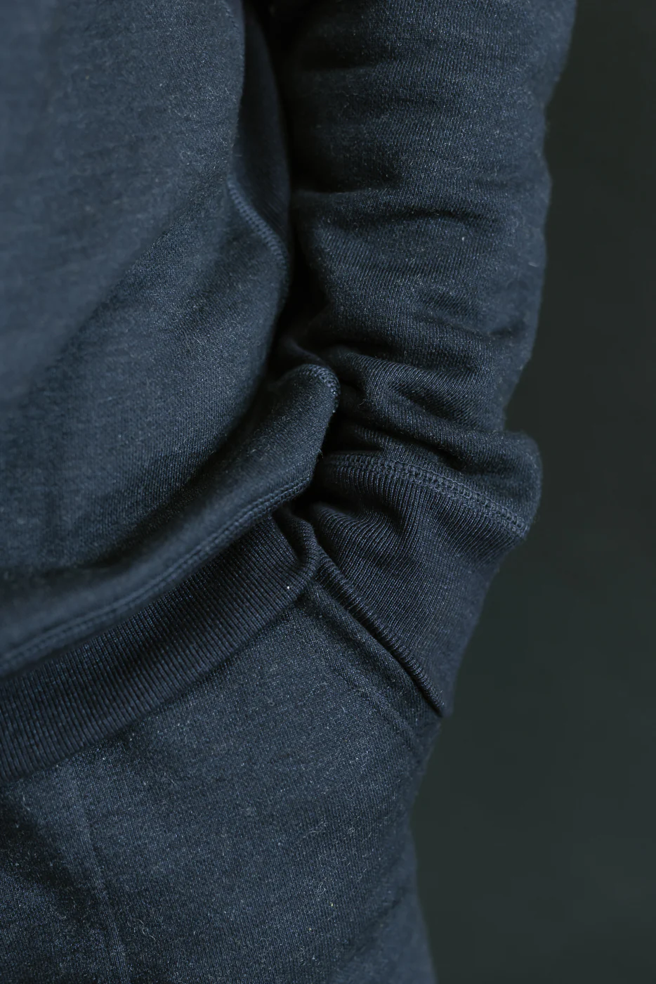 Pullover Crewneck - Real Indigo Blanket Striped French Terry - Image 18