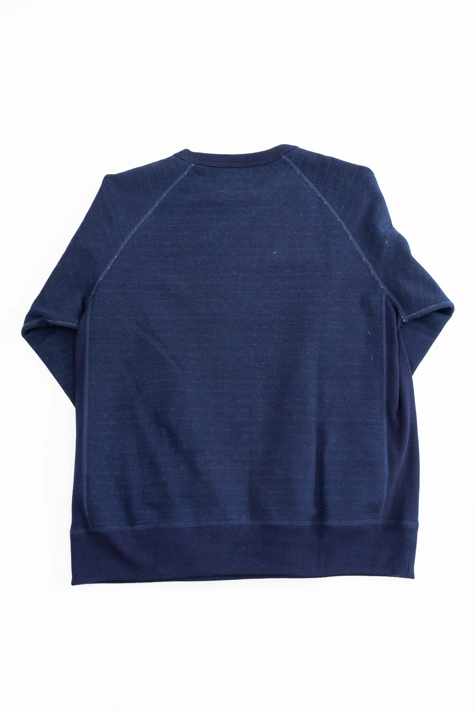 Pullover Crewneck - Real Indigo Blanket Striped French Terry - Image 4