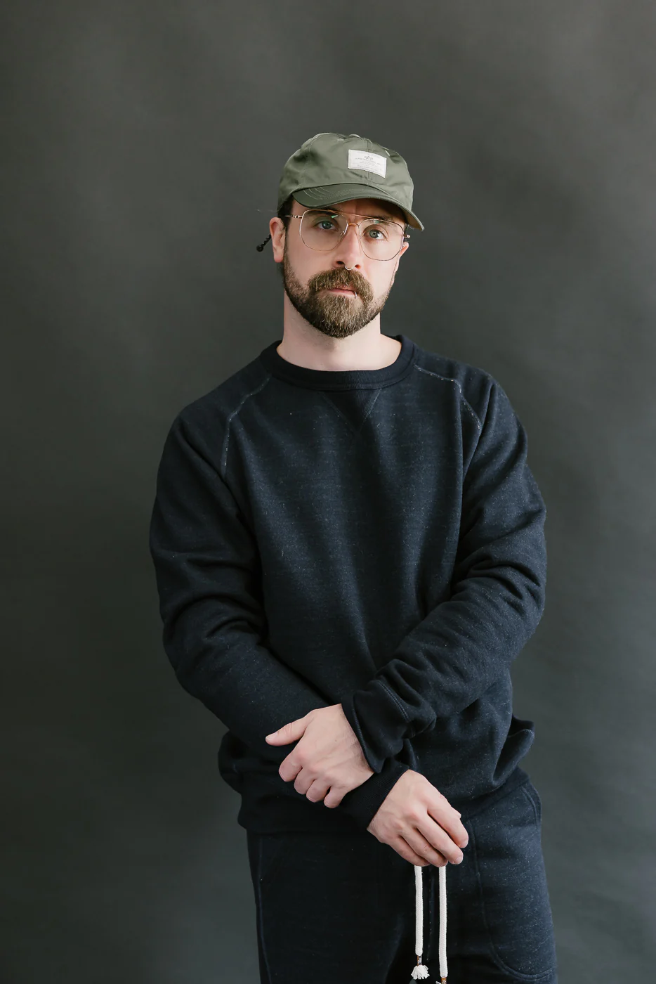 Pullover Crewneck - Real Indigo Blanket Striped French Terry - Image 8