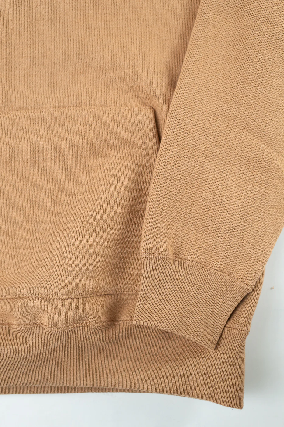 Pullover Hoodie - Double Heavyweight French Terry Foxfibre® - Coyote 80 - Image 3