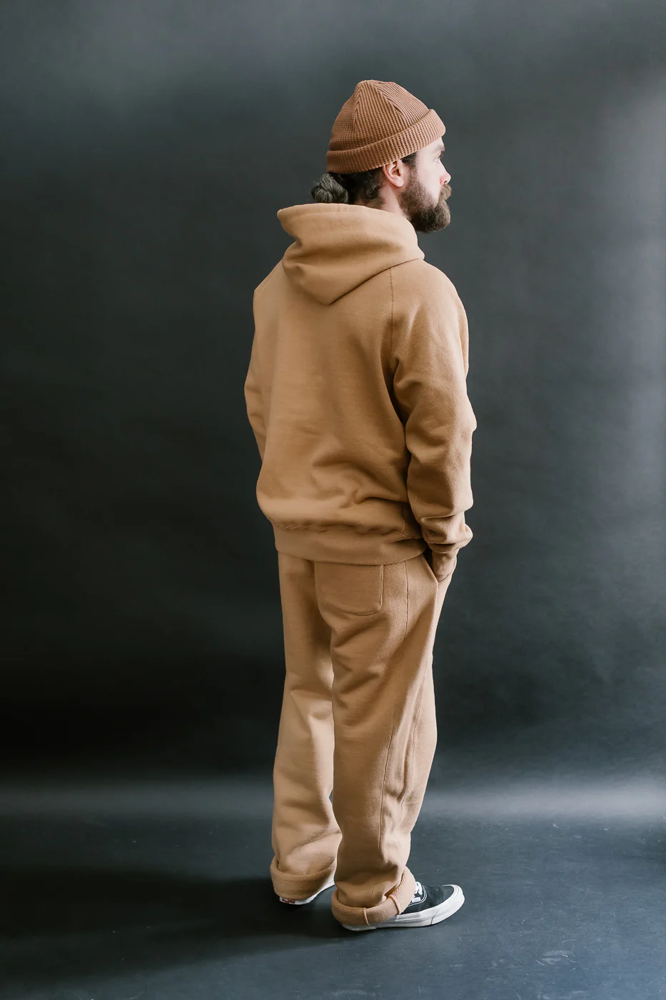 Pullover Hoodie - Double Heavyweight French Terry Foxfibre® - Coyote 80 - Image 8