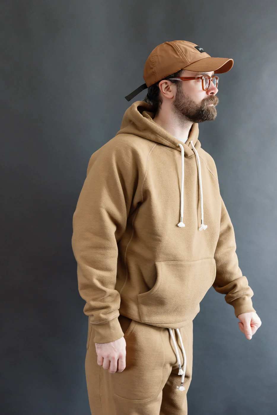 Pullover Hoodie - Double Heavyweight French Terry - Dune - Image 12