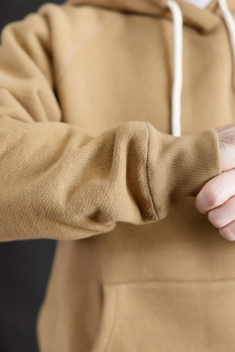 Pullover Hoodie - Double Heavyweight French Terry - Dune - Image 17