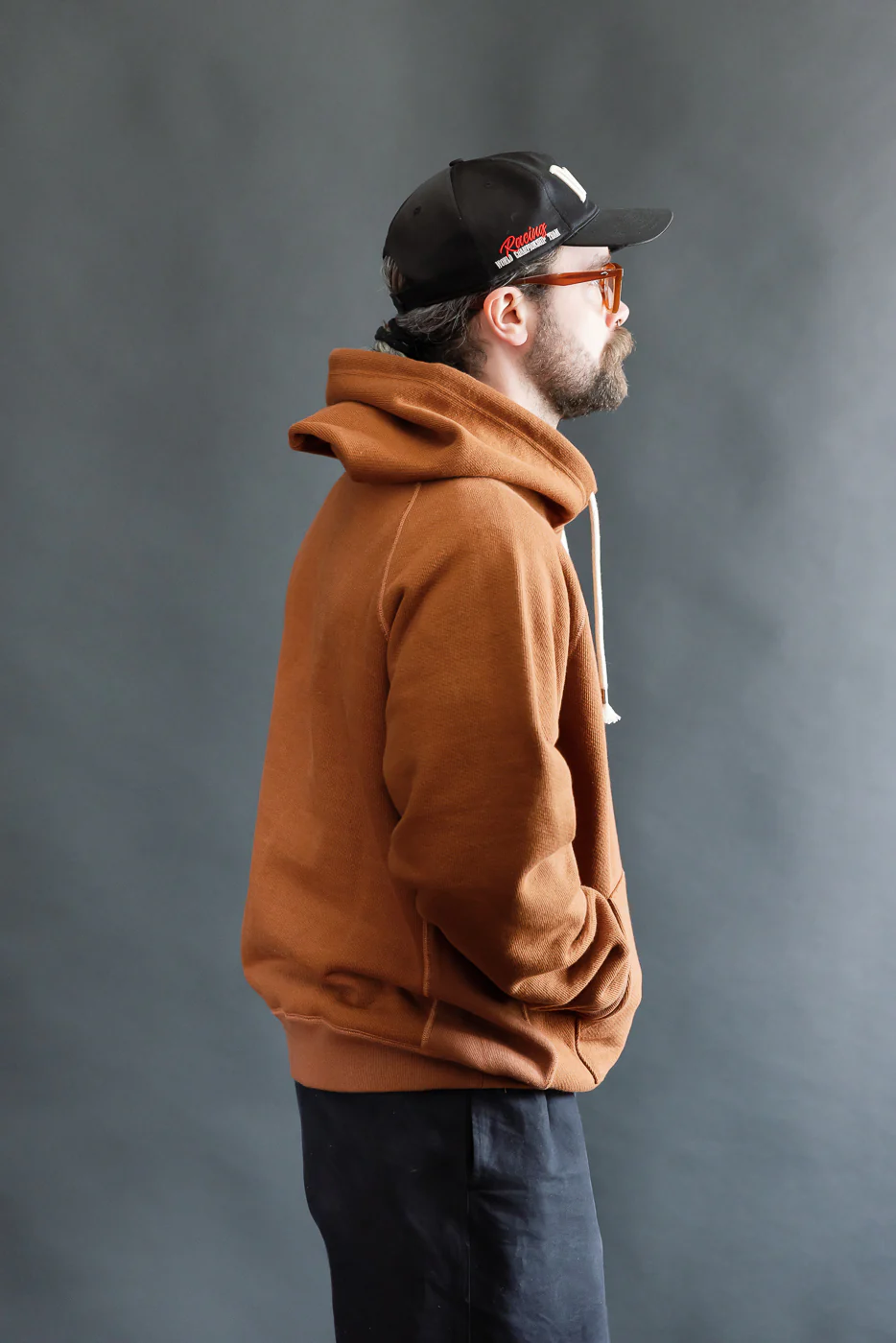 Pullover Hoodie - Double Heavyweight French Terry - Rust - Image 10
