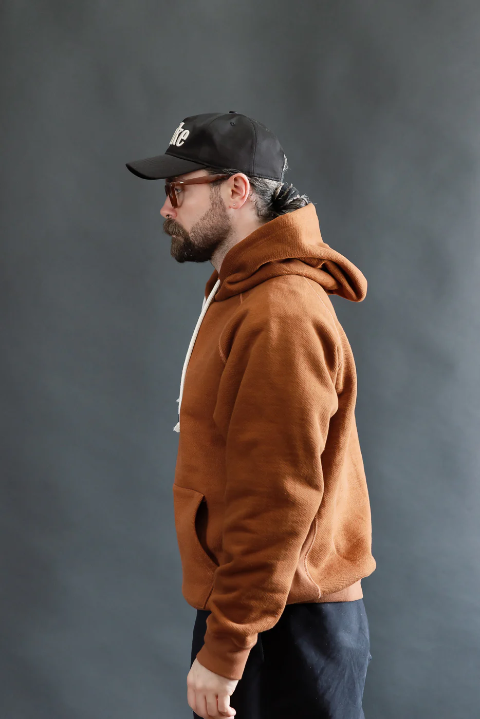 Pullover Hoodie - Double Heavyweight French Terry - Rust - Image 12
