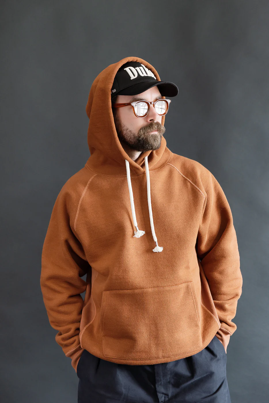 Pullover Hoodie - Double Heavyweight French Terry - Rust - Image 14