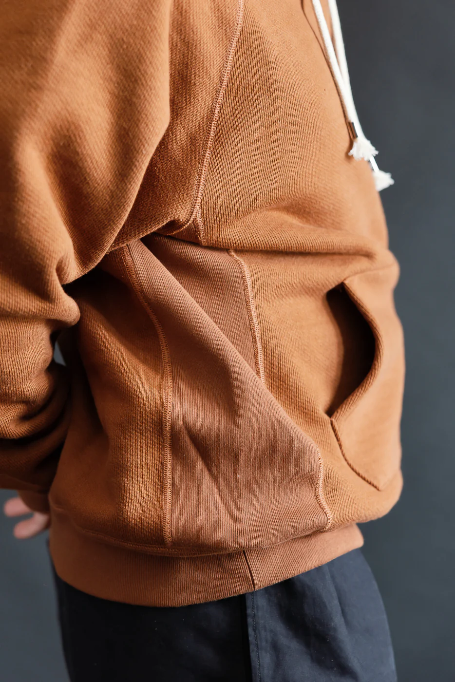 Pullover Hoodie - Double Heavyweight French Terry - Rust - Image 18