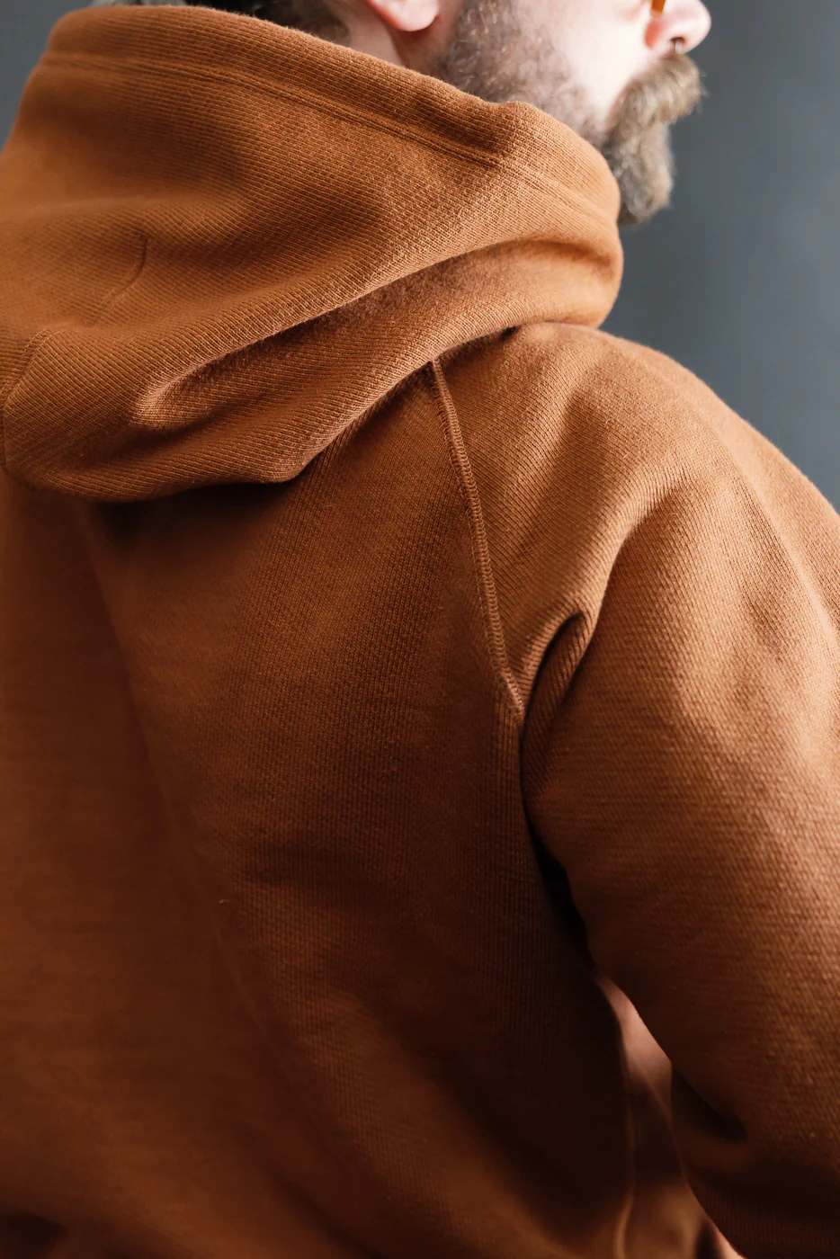Pullover Hoodie - Double Heavyweight French Terry - Rust - Image 19