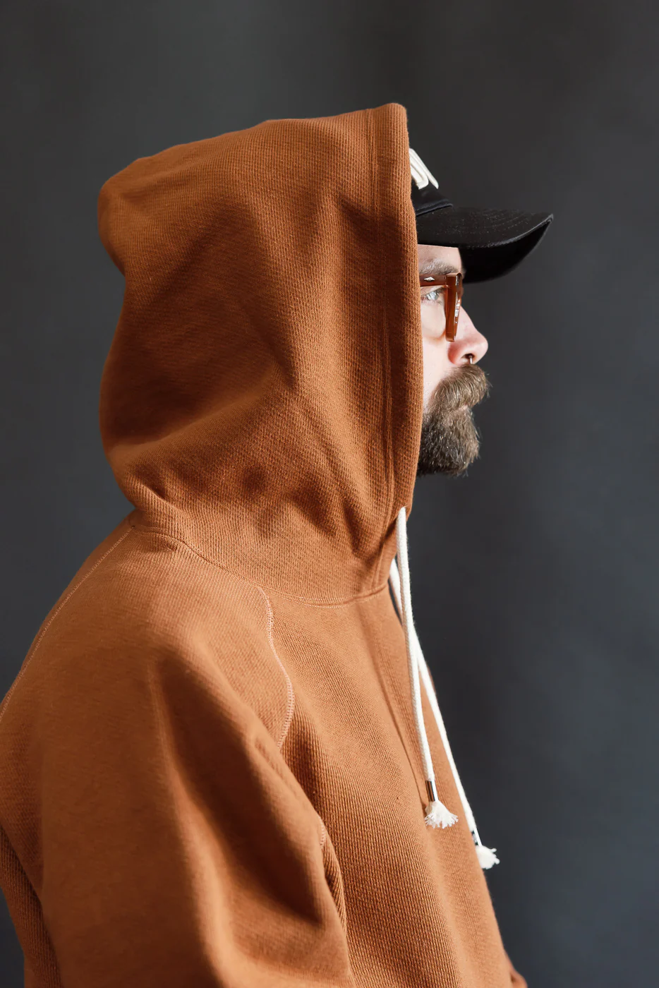 Pullover Hoodie - Double Heavyweight French Terry - Rust - Image 20