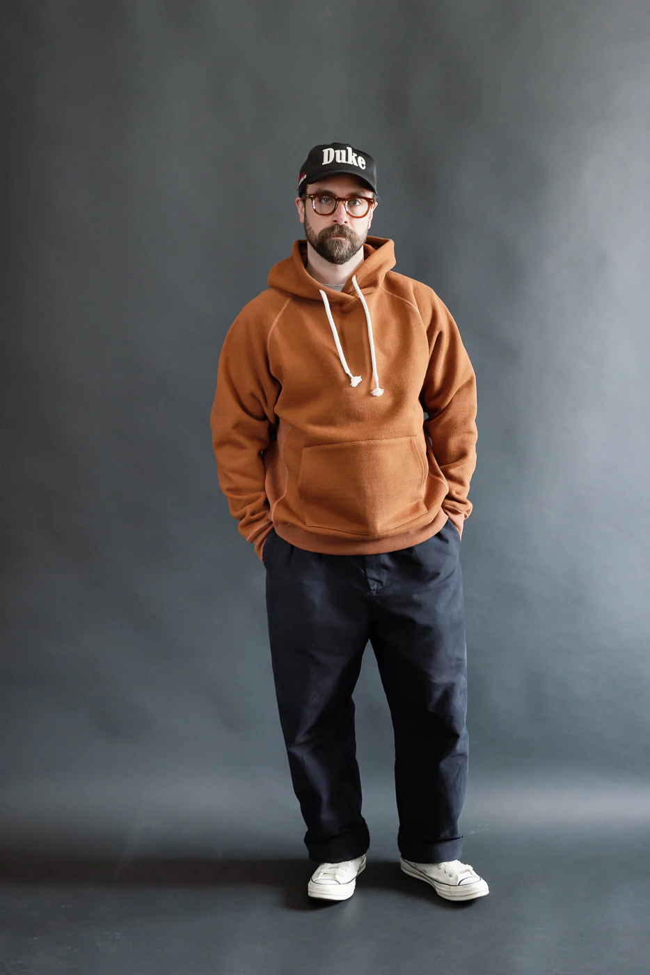 Pullover Hoodie - Double Heavyweight French Terry - Rust - Image 5