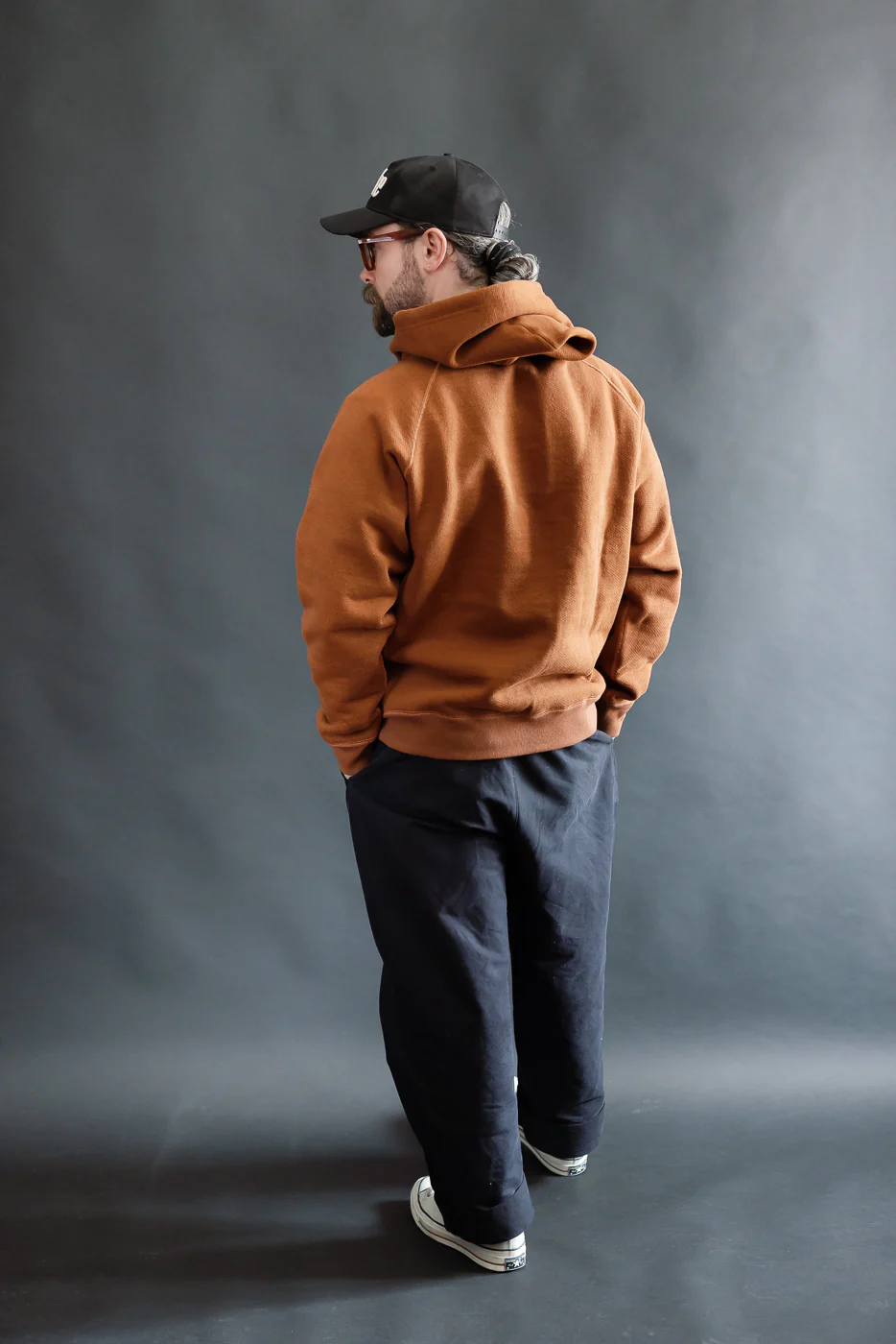 Pullover Hoodie - Double Heavyweight French Terry - Rust - Image 7