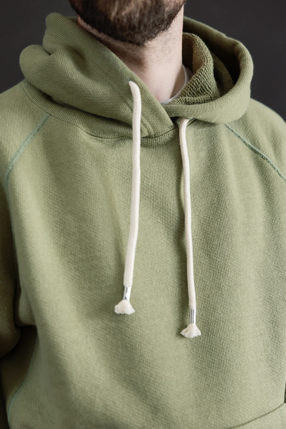 Pullover Hoodie - Double Heavyweight French Terry - Sage - Image 15