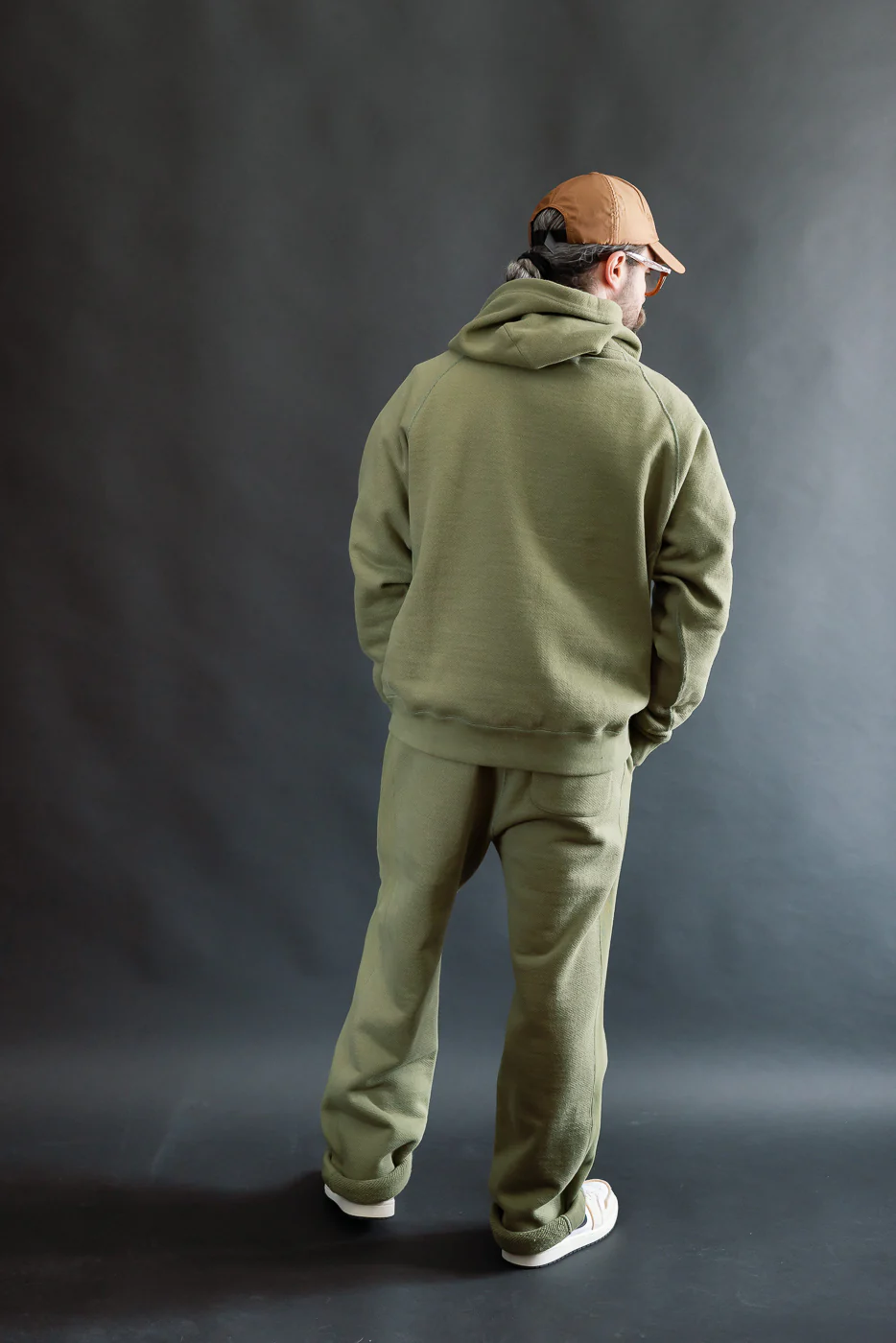 Pullover Hoodie - Double Heavyweight French Terry - Sage - Image 7
