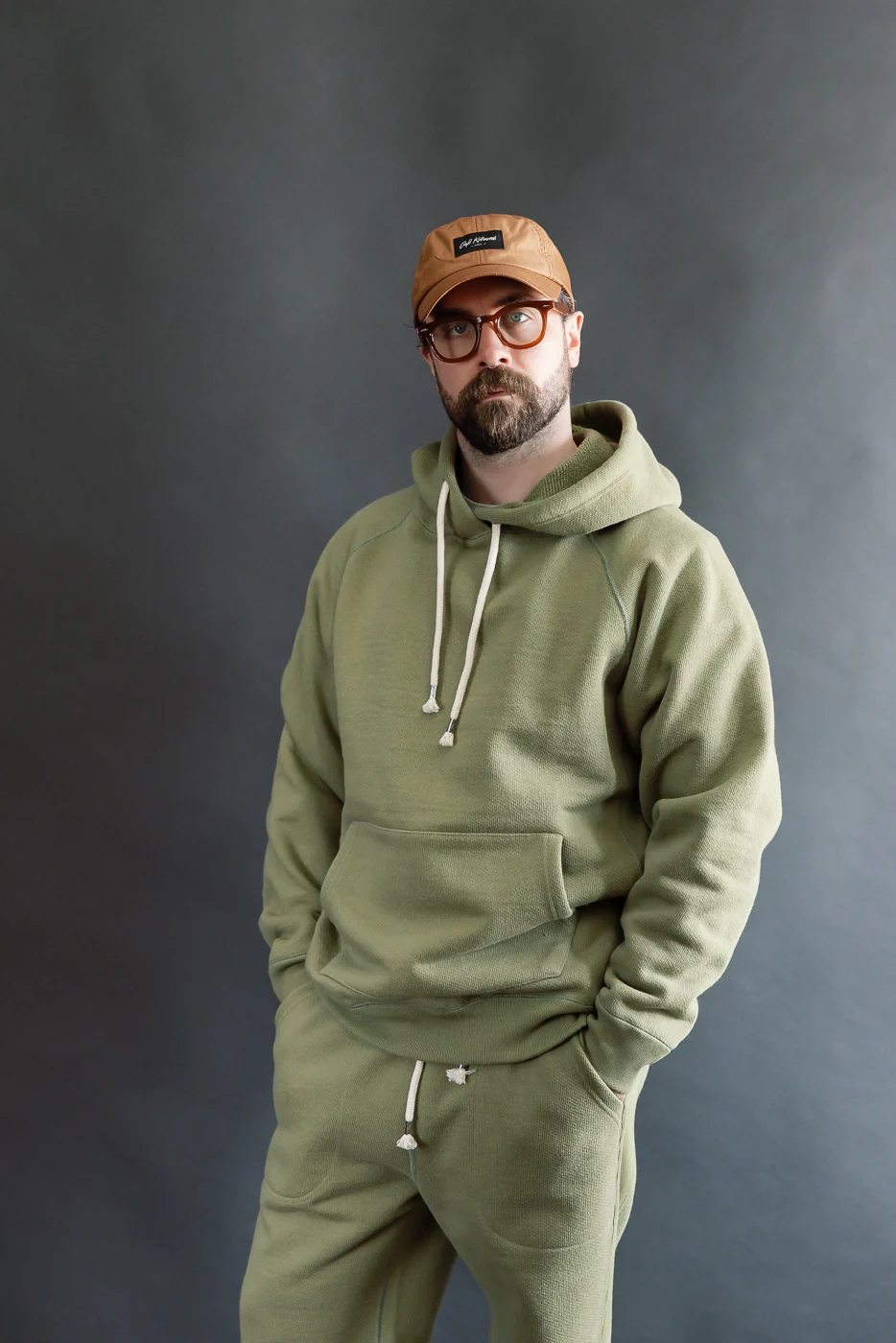 Pullover Hoodie - Double Heavyweight French Terry - Sage - Image 8