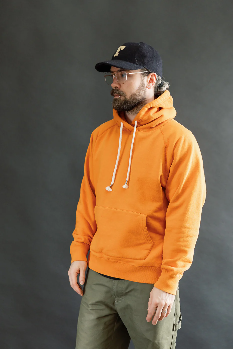 Pullover Hoodie - Super Looper French Terry - Orange - Image 10