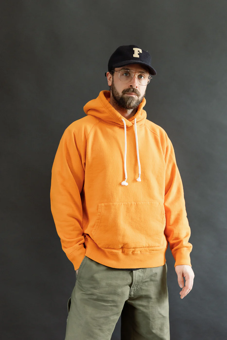 Pullover Hoodie - Super Looper French Terry - Orange - Image 14