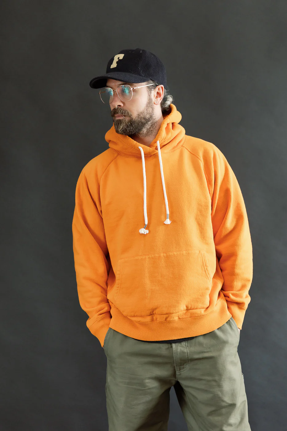 Pullover Hoodie - Super Looper French Terry - Orange - Image 15