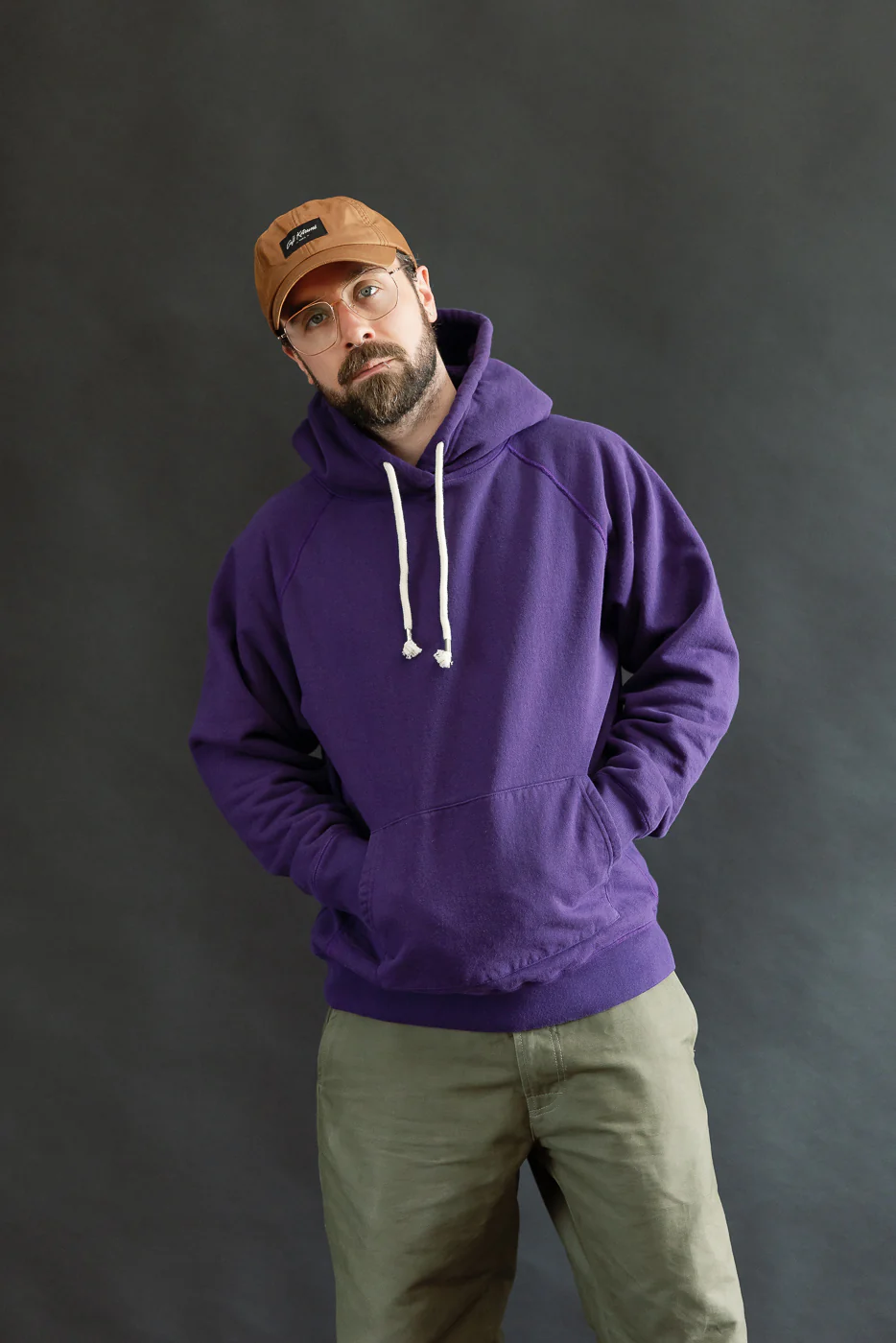 Pullover Hoodie - Super Looper French Terry - Purple - Image 10
