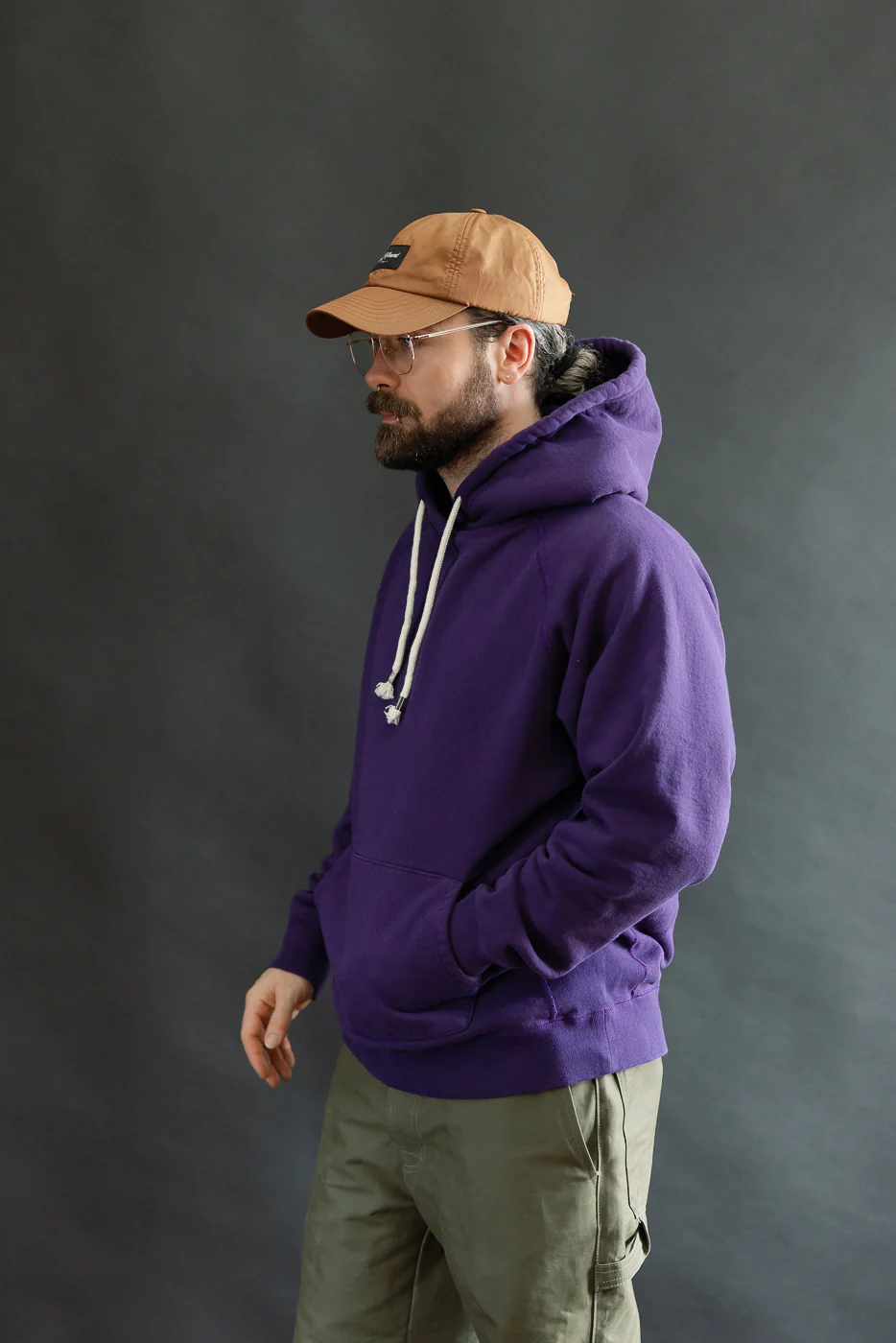 Pullover Hoodie - Super Looper French Terry - Purple - Image 11