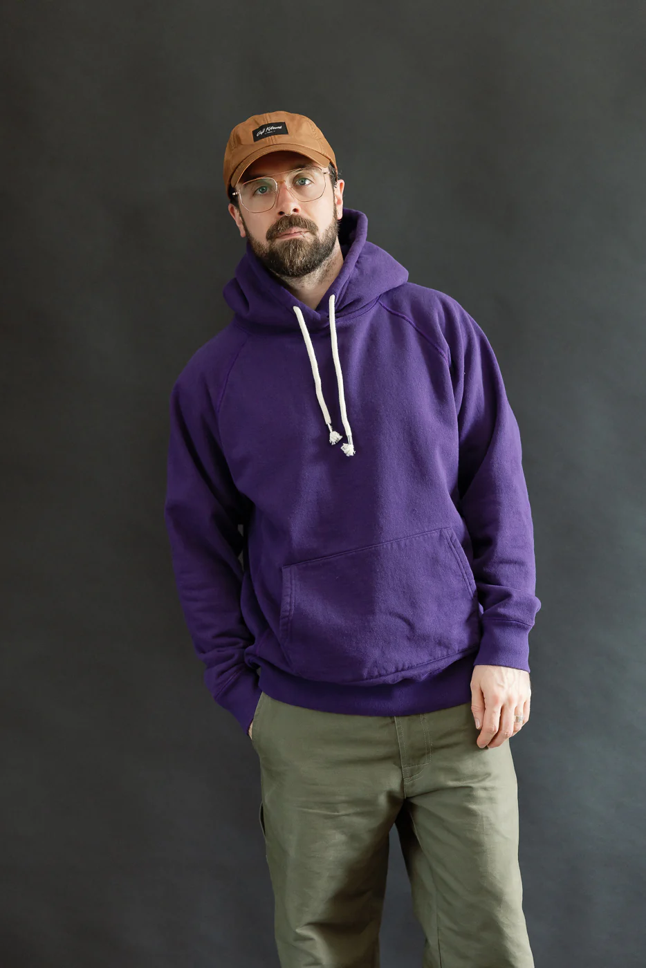 Pullover Hoodie - Super Looper French Terry - Purple - Image 15