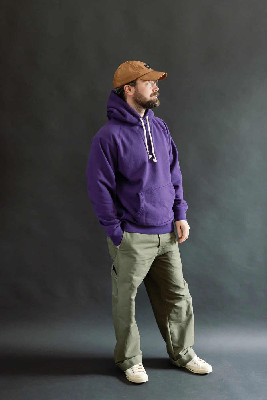 Pullover Hoodie - Super Looper French Terry - Purple - Image 7