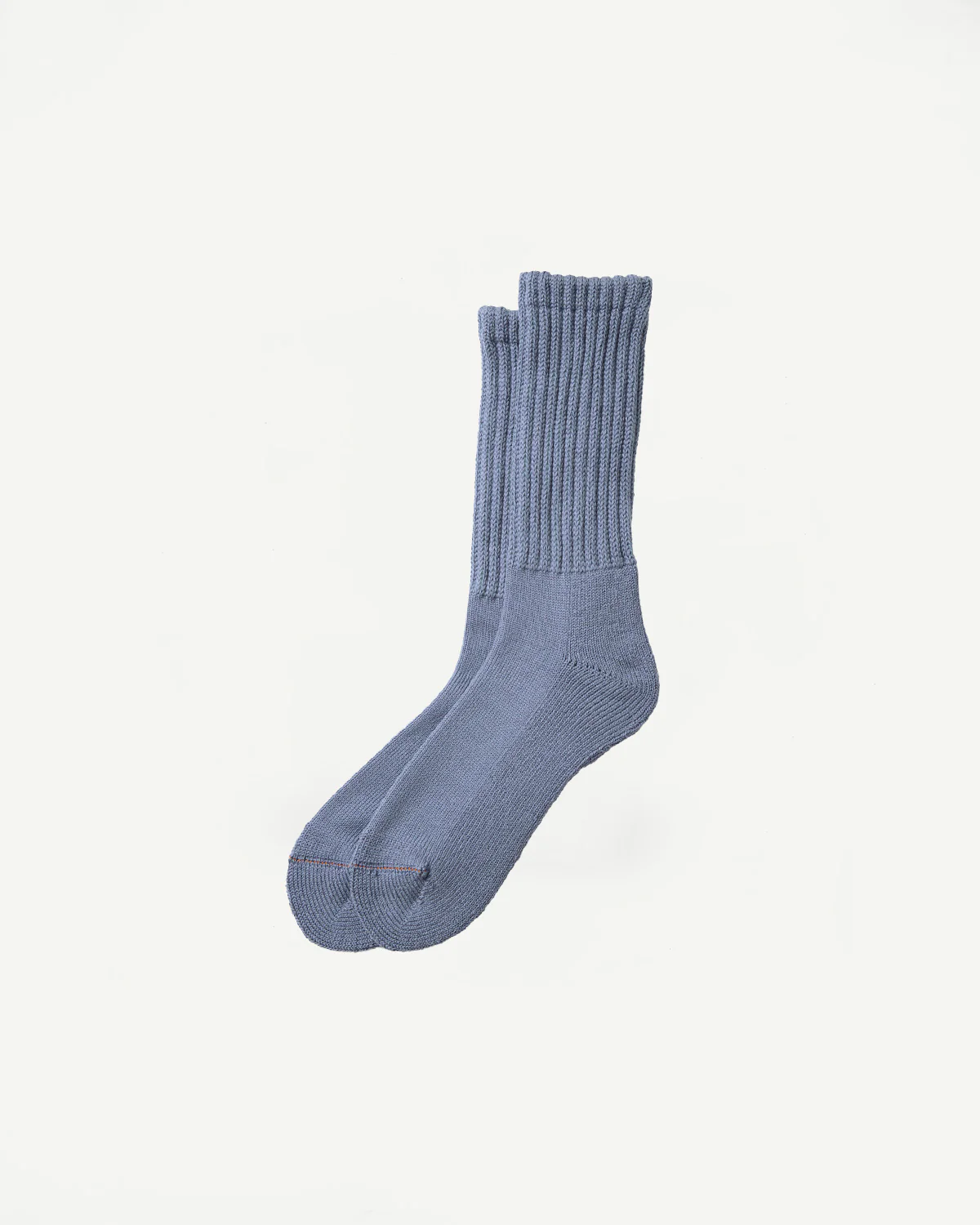 R1334 - Loose Pile Crew Sock - Smoky Blue
