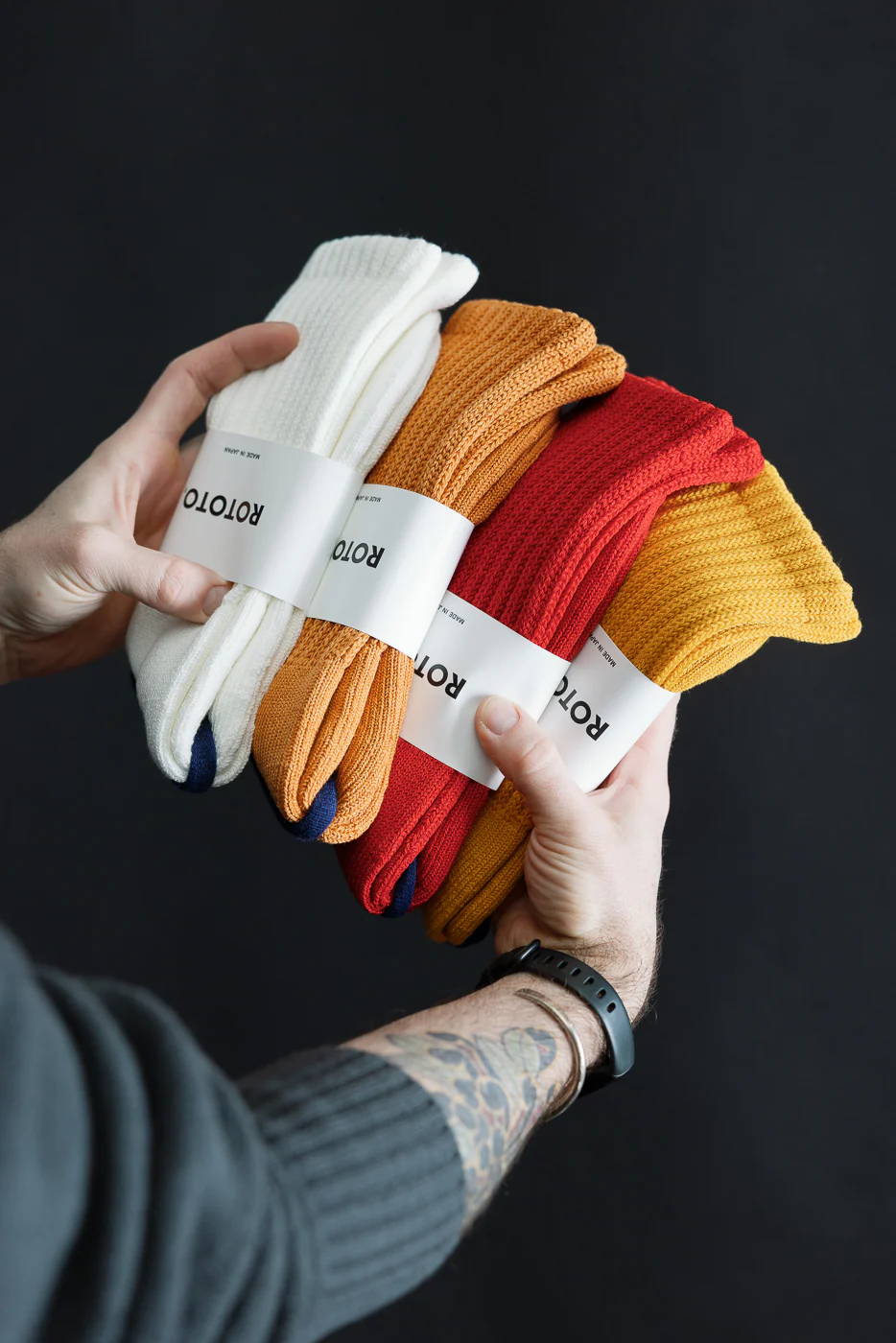 R1334 - Loose Pile Crew Sock - White - Image 3