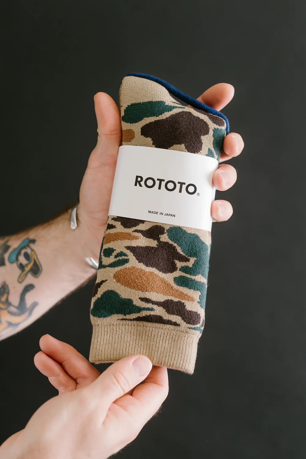 R1339 - Pile Camo Socks - Khaki - Image 2