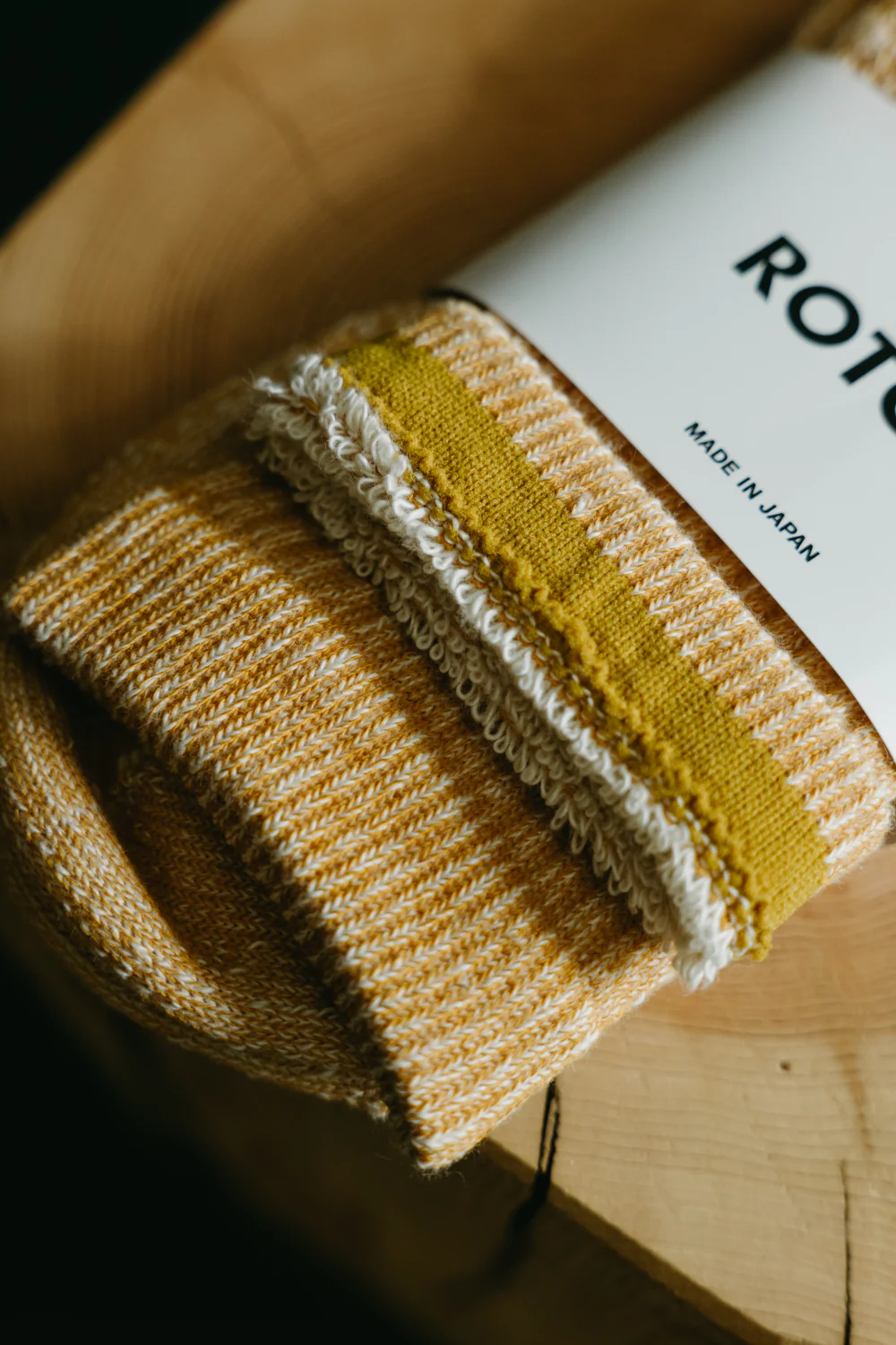 R1380 - Double Faced Organic Mid Sock - Yellow - Image 3