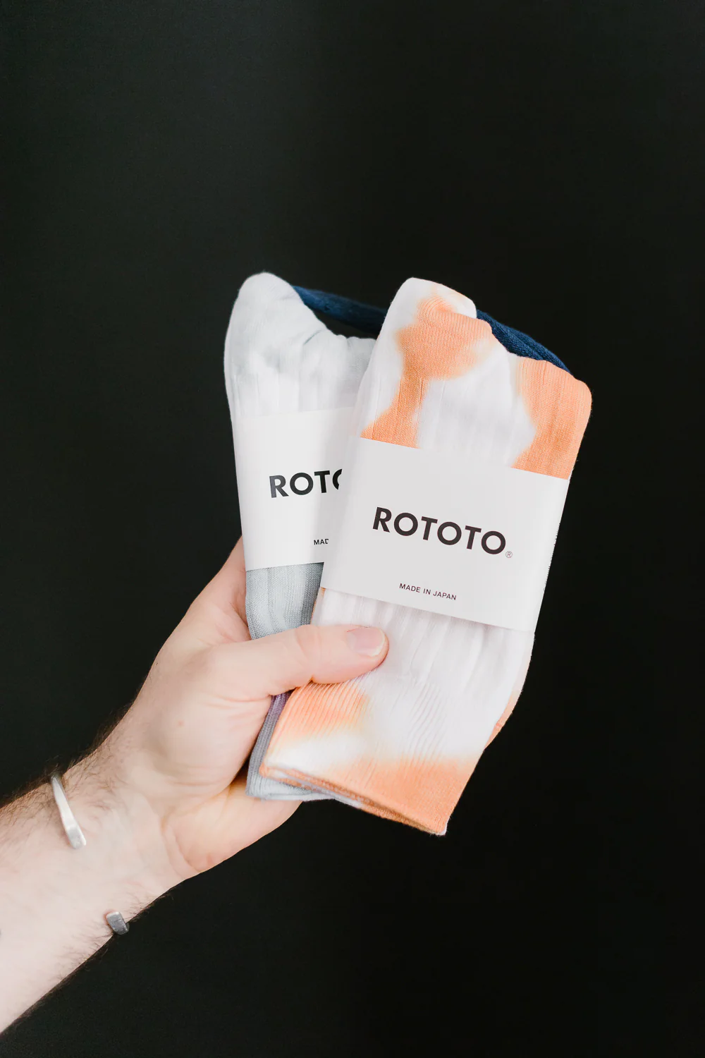 R1490 - Tie Dye Formal Crew Socks - Light Blue, Sax, White - Image 3