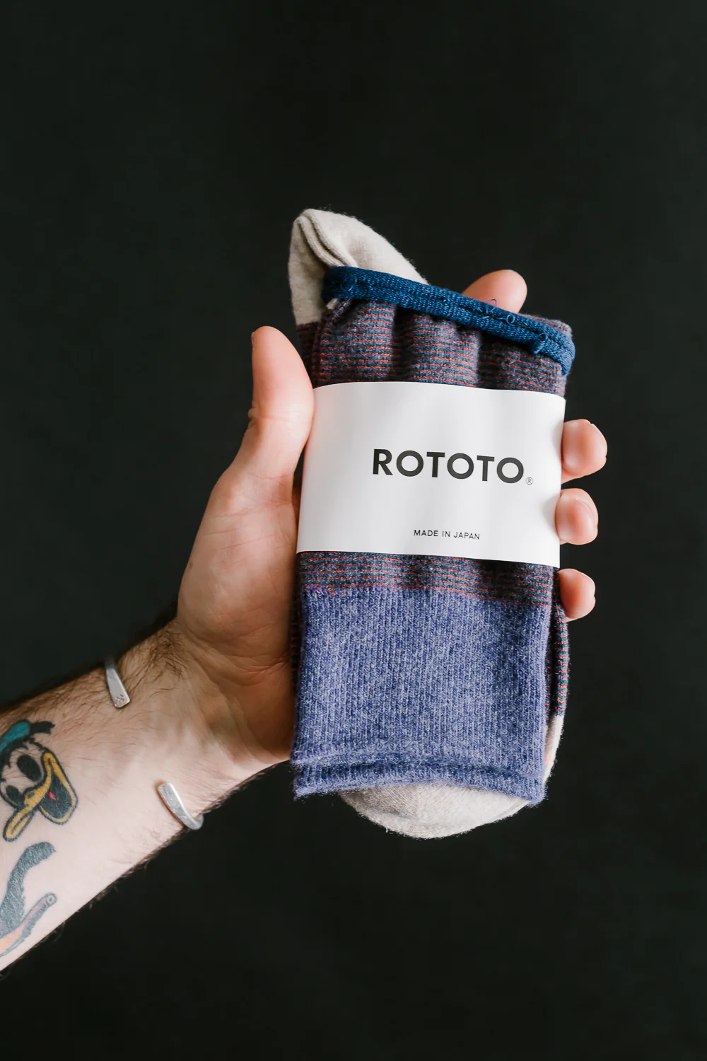 R1499 - Woolen Striped Retro Outdoor Socks - Light Purple, Ivory - Image 2