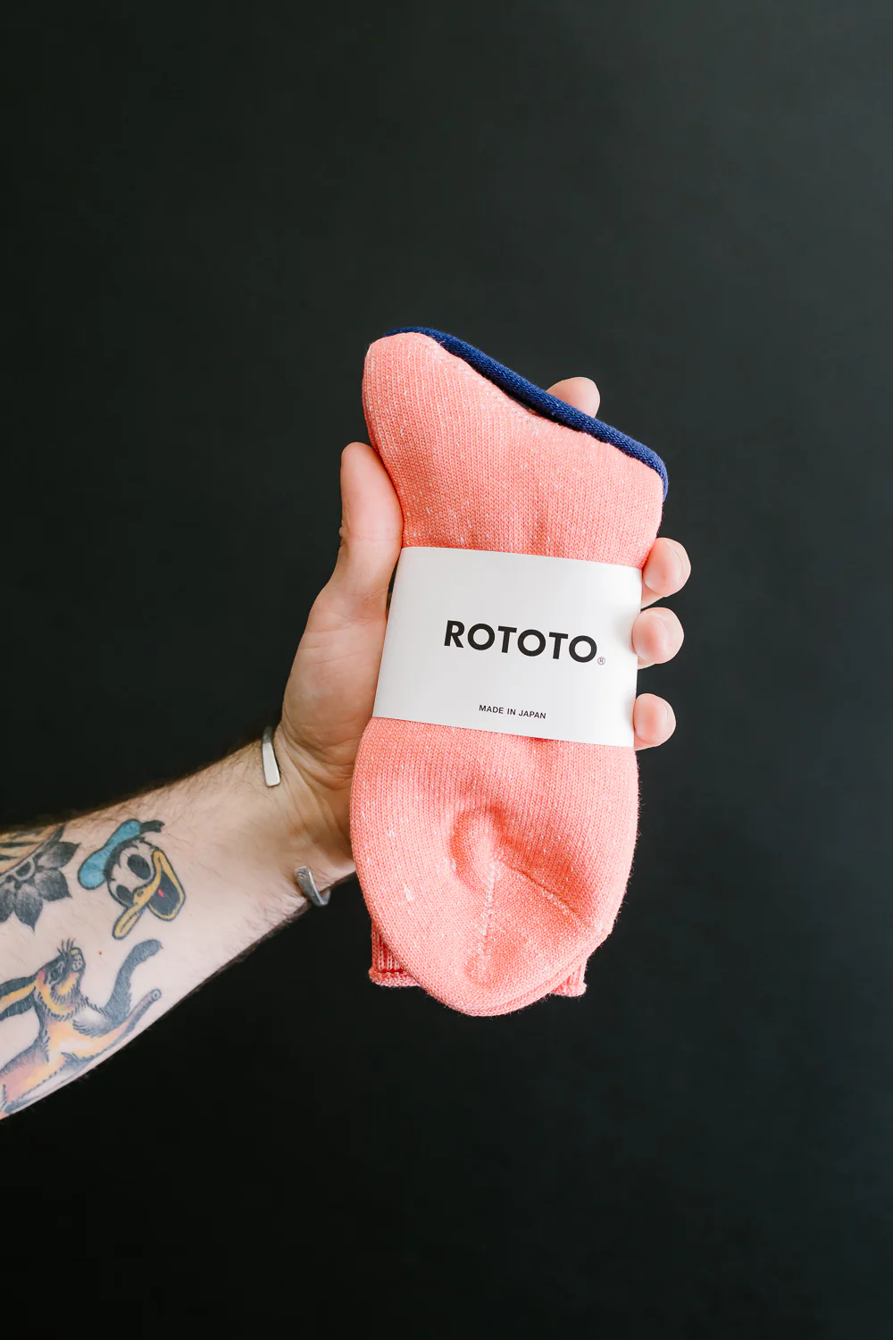 R1511 - Washi Pile Crew Sock - Flamingo - Image 3