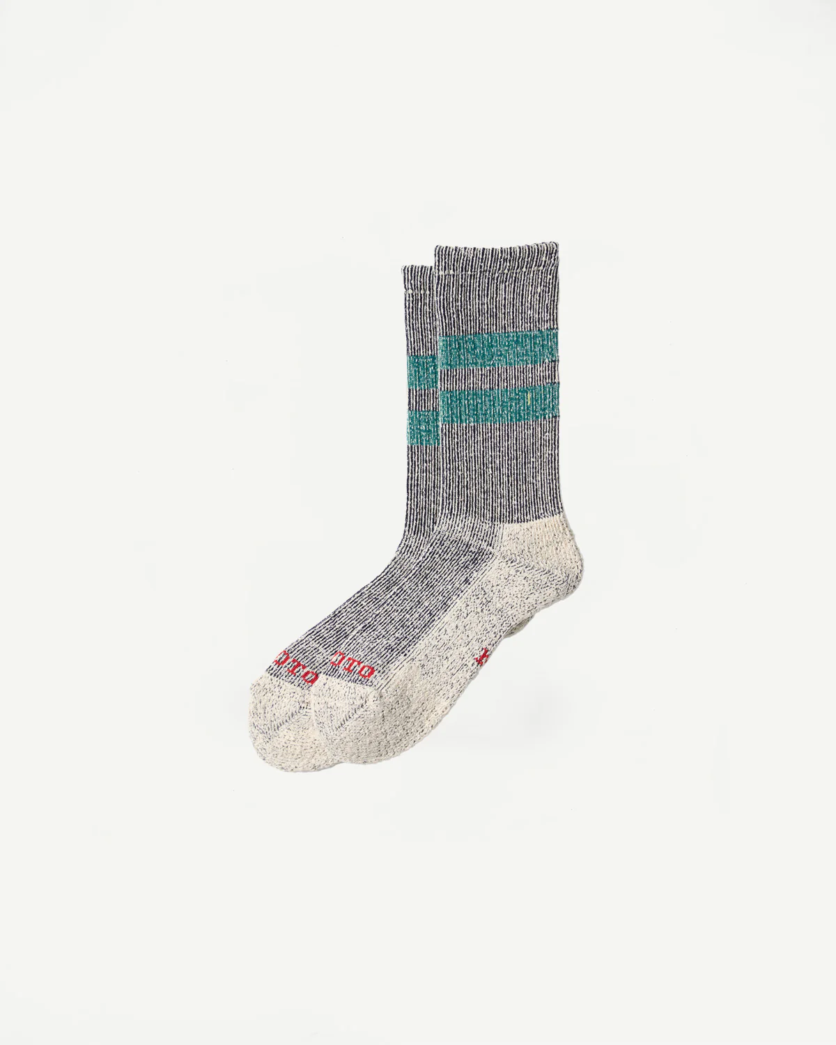 R1589 - Pile Stripe Marl Socks - Navy, Sea