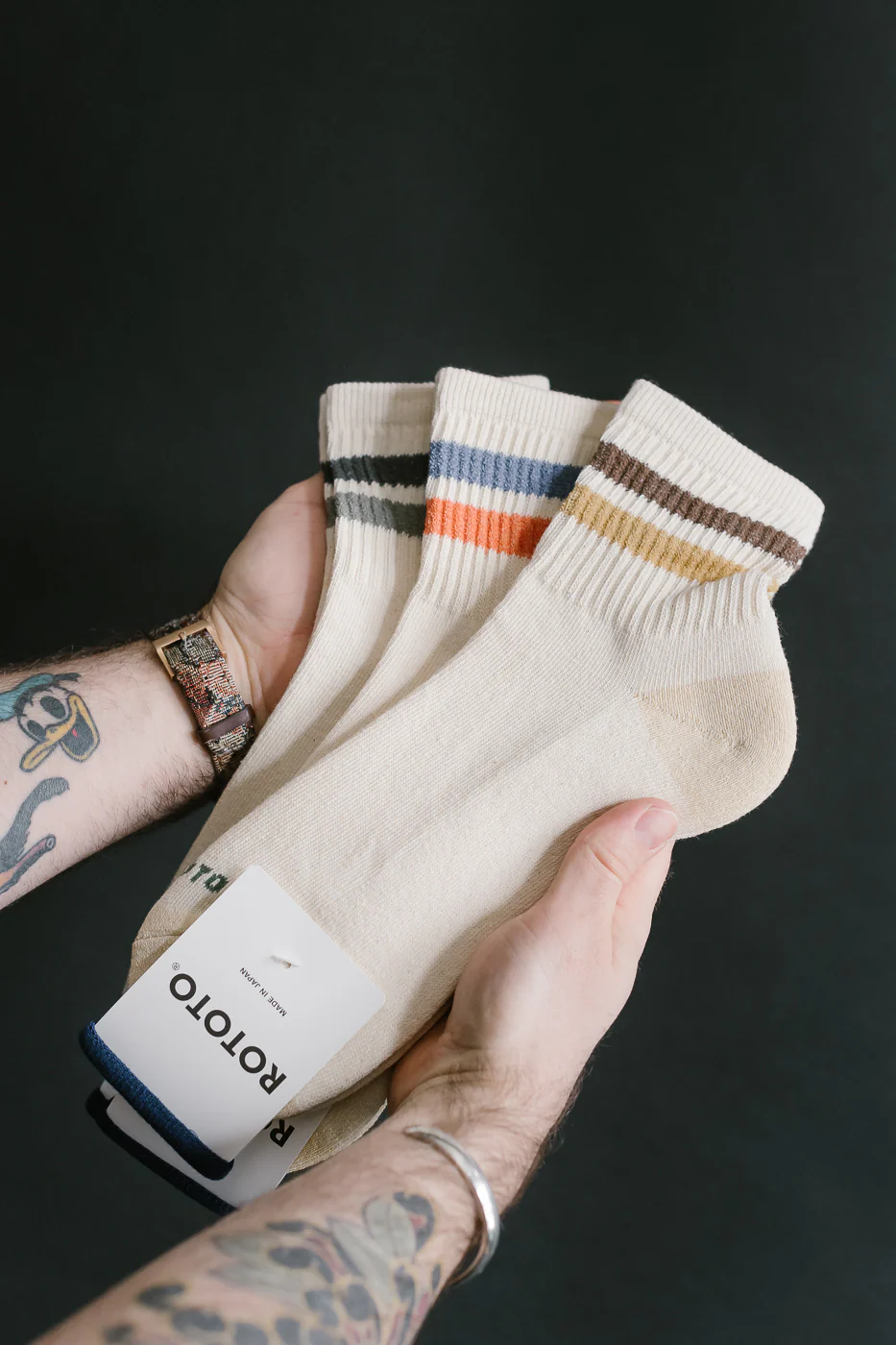 R1591 - Retro Athletic Ankle Sock - Charcoal, Grey - Image 5