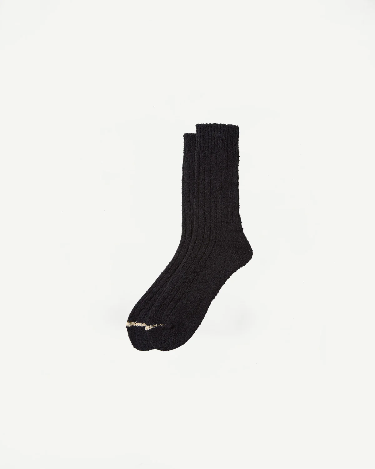 R1613 - Recycled Cotton Bouclé Crew Socks - Black