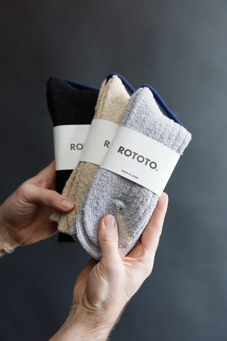 R1613 - Recycled Cotton Bouclé Crew Socks - Black - Image 4