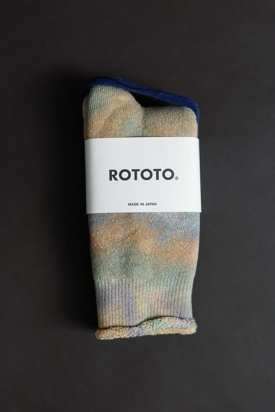 R1660 - Tie Dye Pile Crew Socks - Green, Light Pink, Purple - Image 2