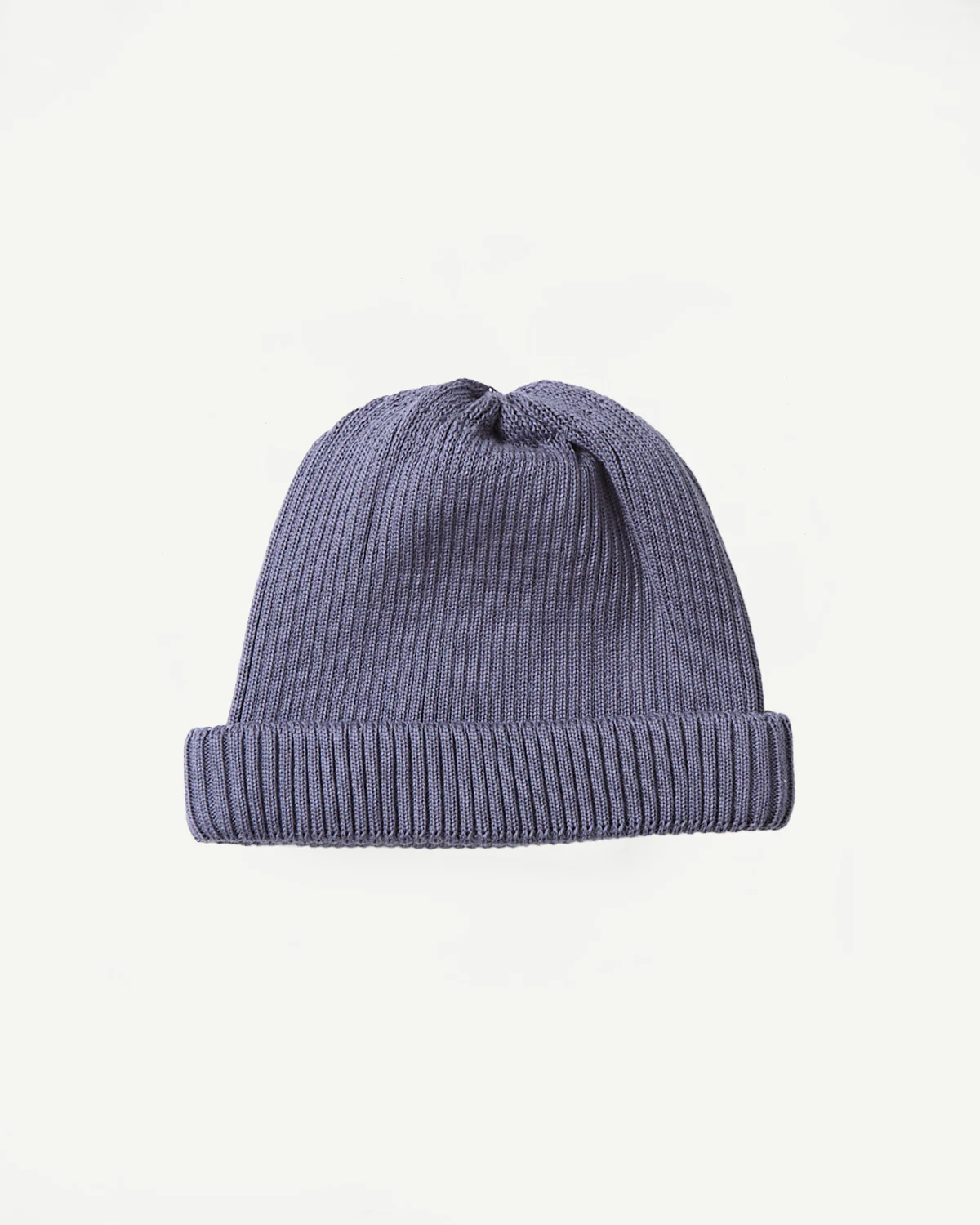 R5021 - Cotton Roll-Up Beanie - Faded Blue