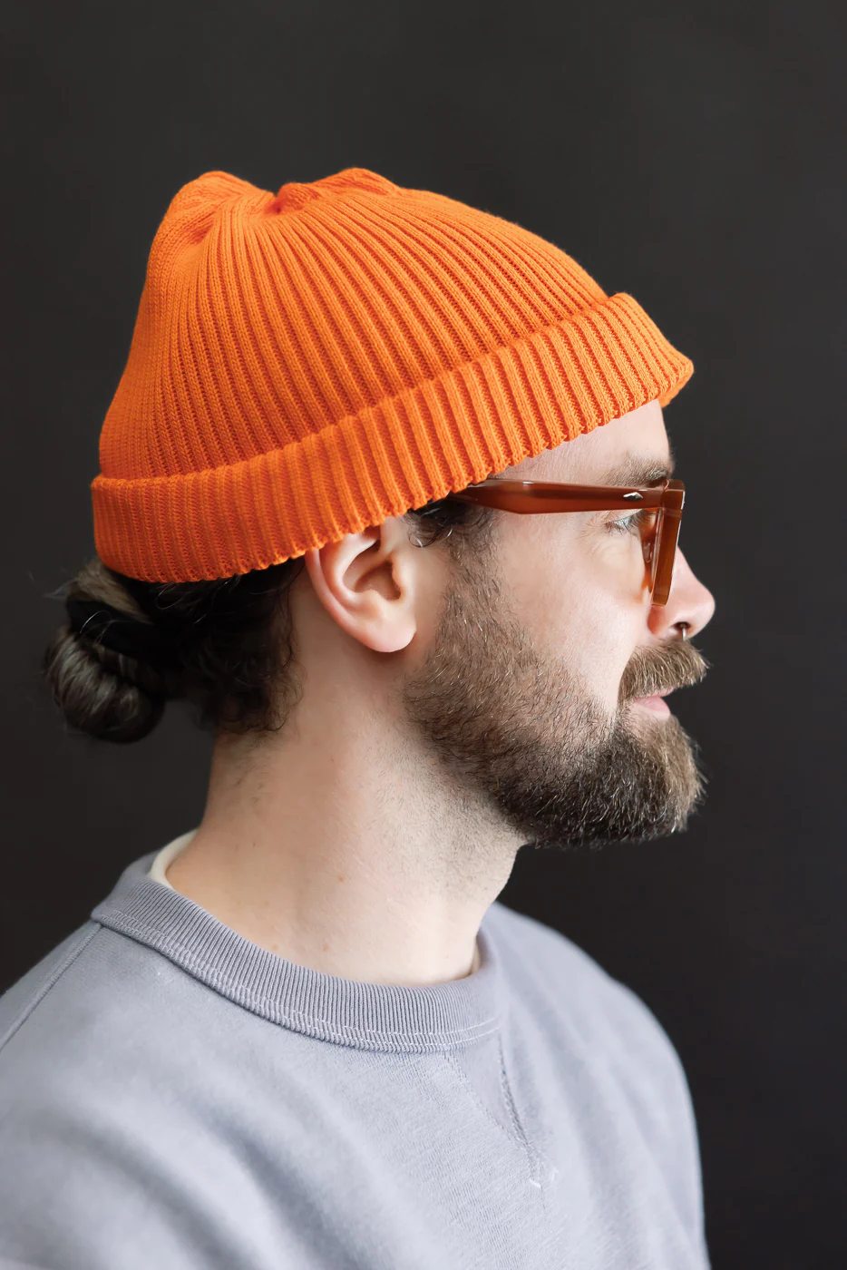 R5021 - Cotton Roll-Up Beanie - Orange - Image 3
